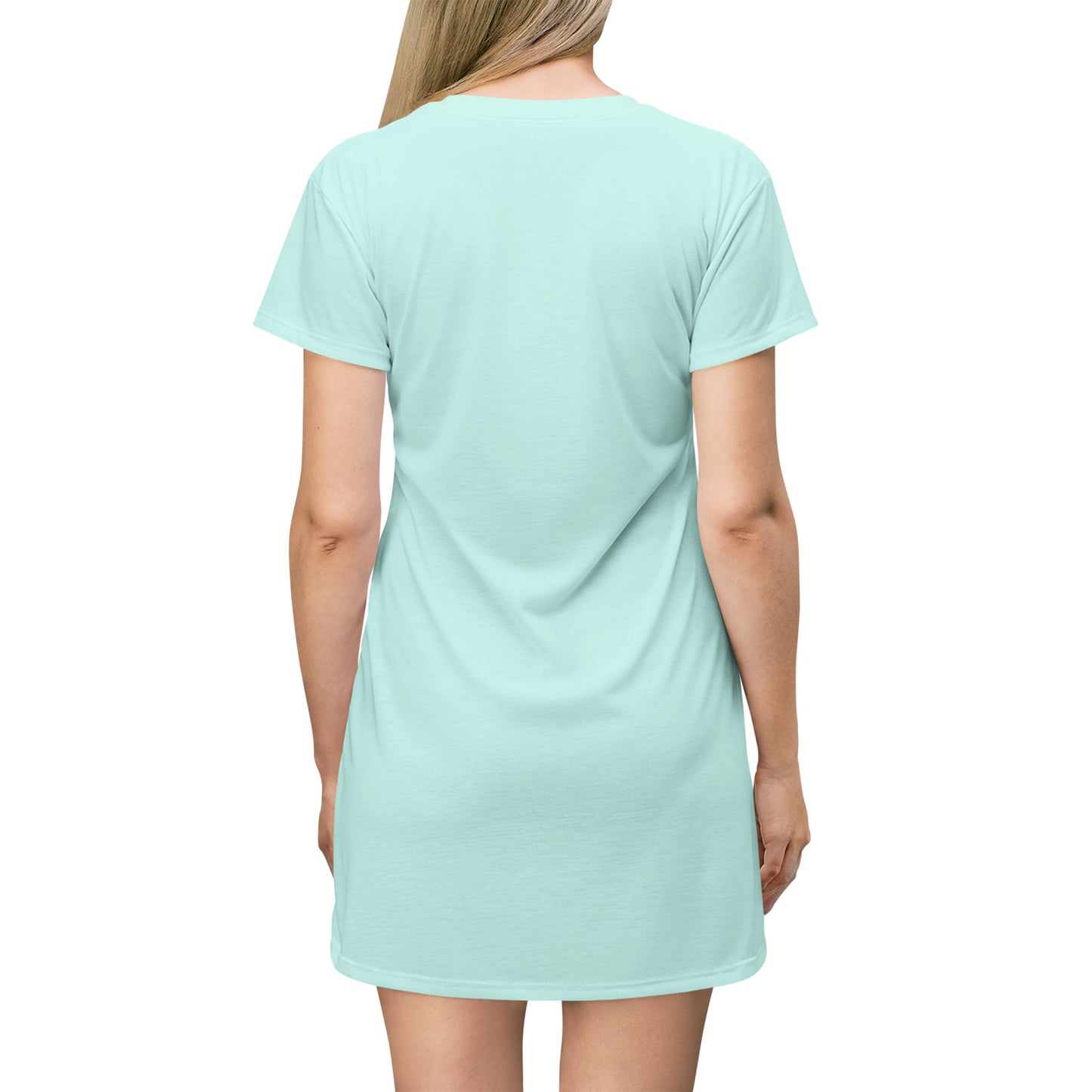 "Book Girl Summer" T-Shirt Dress — Cute Pastel Reading Graphic Dress