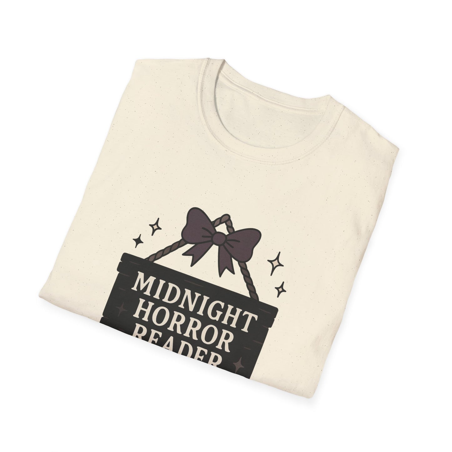 Lightweight Fabric - "Midnight Horror Reader" T-Shirt — Spooky Book Lover Graphic Tee