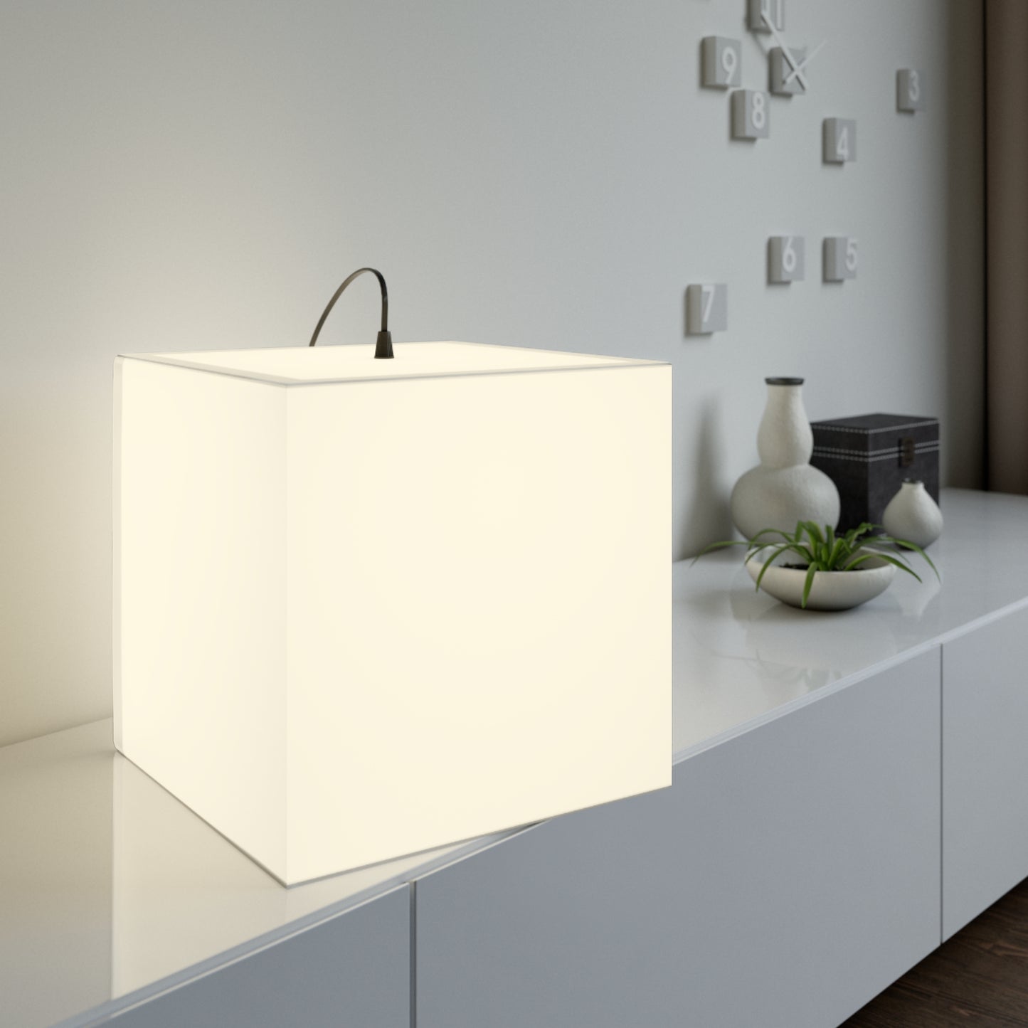 Light Cube Lamp — 'Physically Here, Mentally Fighting Dragons' Reading Cube Lamp