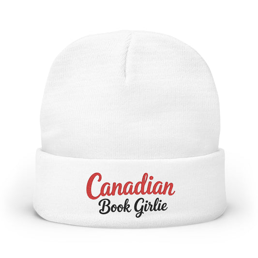 "Canadian Book Girlie" Embroidered Knit Beanie