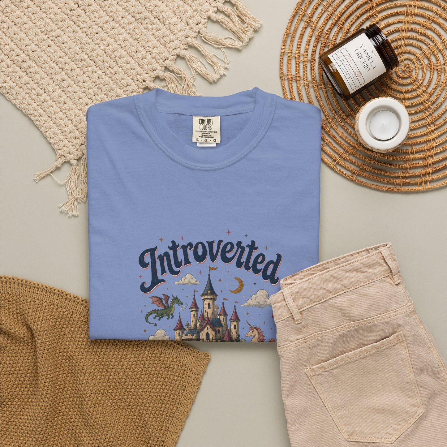 "Introverted But Willingly Discuss Fictional Worlds" Fantasy Lovers T-Shirt