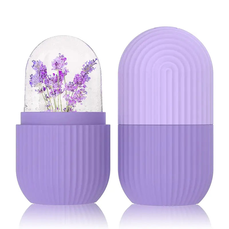 NNETM Rouleau de glace en silicone pour le visage : Sculpte, apaise, redessine, rafraîchit et masse pour la détente