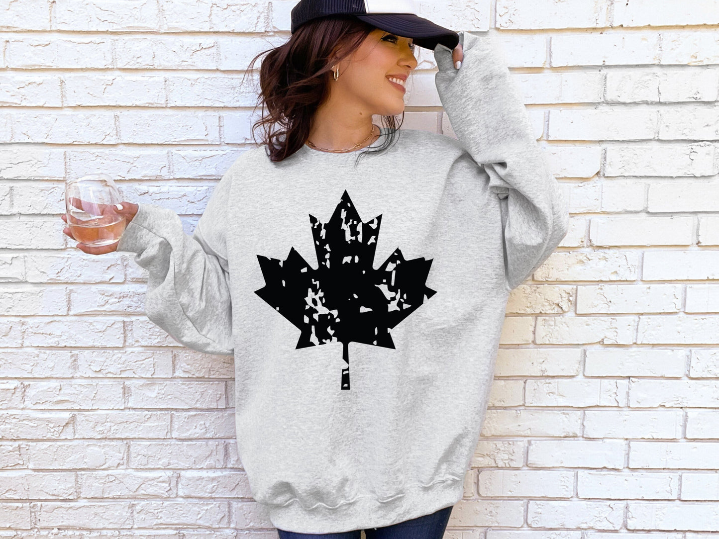 Vintage Black Maple Leaf