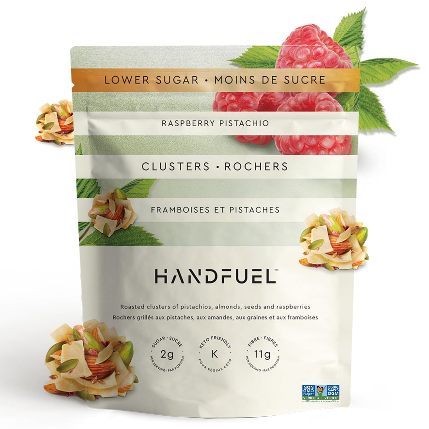 Bouchées aux noix faibles en sucre - 3 saveurs par Handfuel