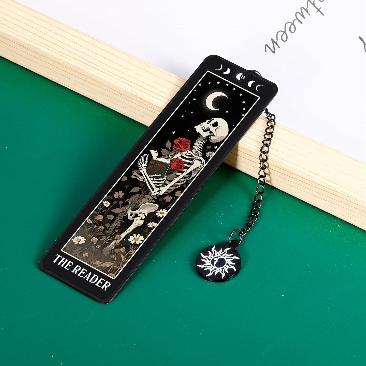 Marque-page Tarot Squelette Métallique