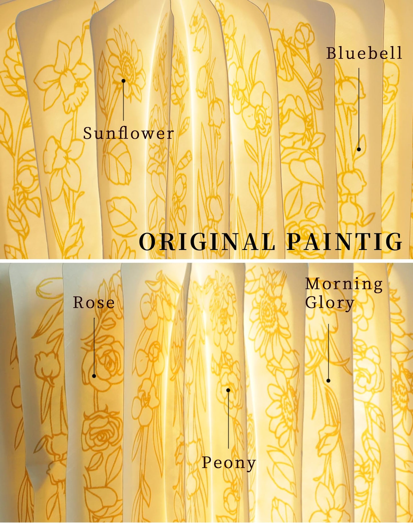 Floral Print Book Light