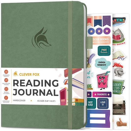Clever Fox Reading Journal – Book Review Log – Gift Accessories for Reading Lover – Book Journal for Kids & Adults – A5, 5.8”x8.3” (Dusty Pink)