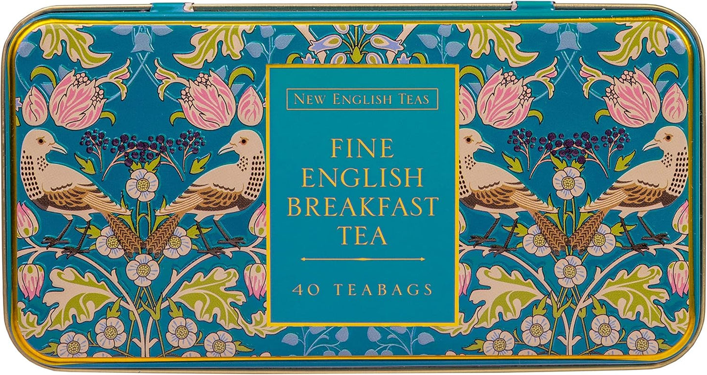 Boîte à thé victorienne English Breakfast avec 40 sachets de thé de New English Teas