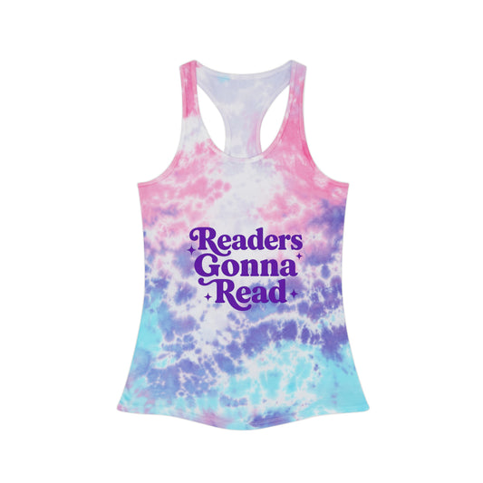 "Readers Gonna Read" Tie-Dye Racerback Tank