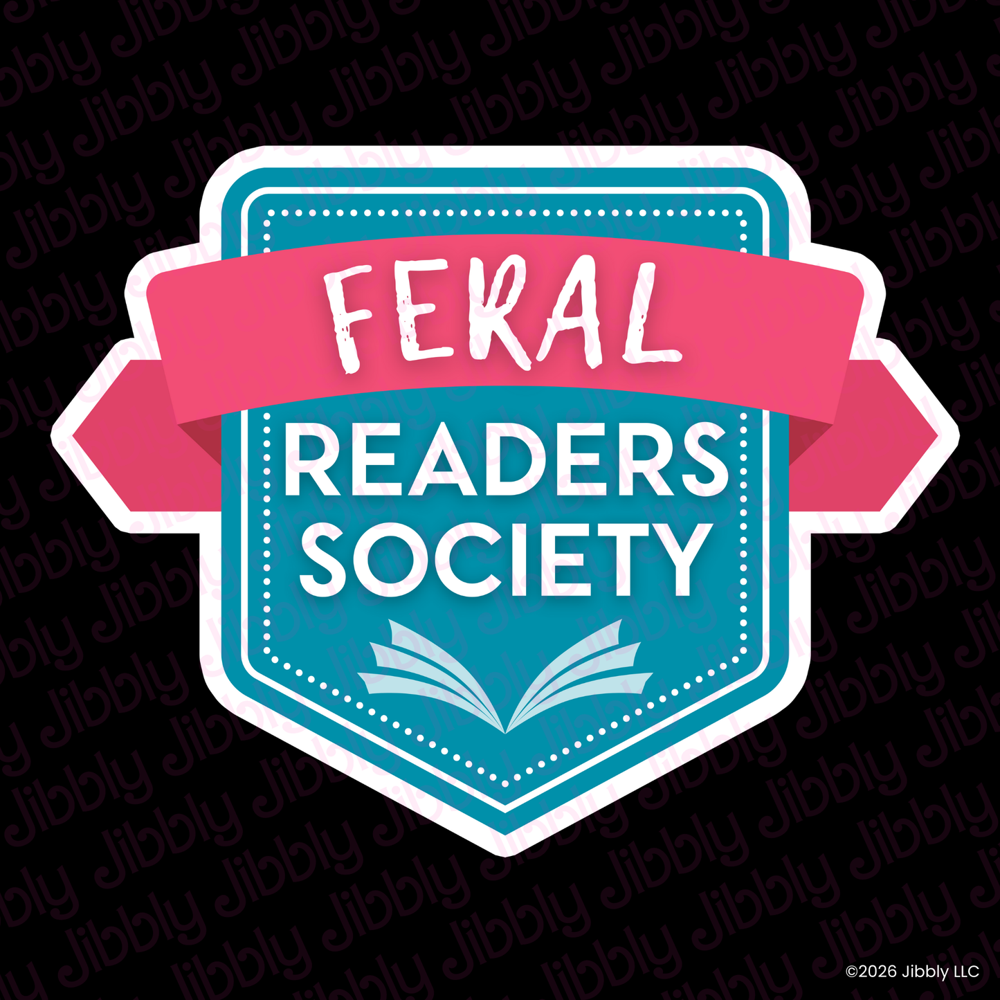 Autocollant vinyle résistant aux intempéries Feral Readers Society | Cadeau littéraire | Article de collection pour lecteurs de romance