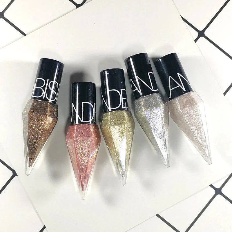 Nouveaux Eye-liners Professionnels Brillants Cosmétiques pour Femmes Pigment Argent Or Rose Liquide Pailleté Eye-liner Maquillage Pas Cher