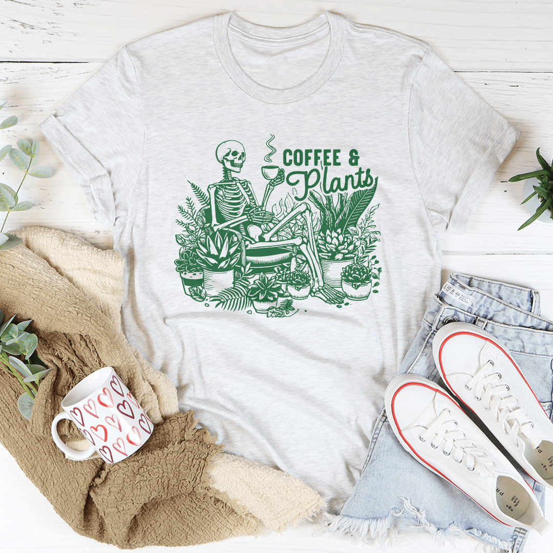 T-shirt Café et Plantes
