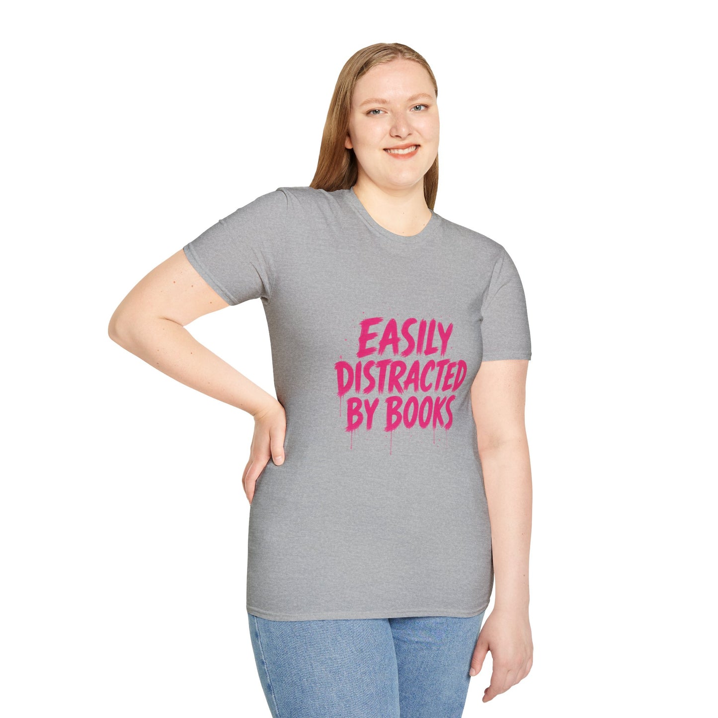 Lightweight Fabric - "Easily Distracted by Books" T‑Shirt