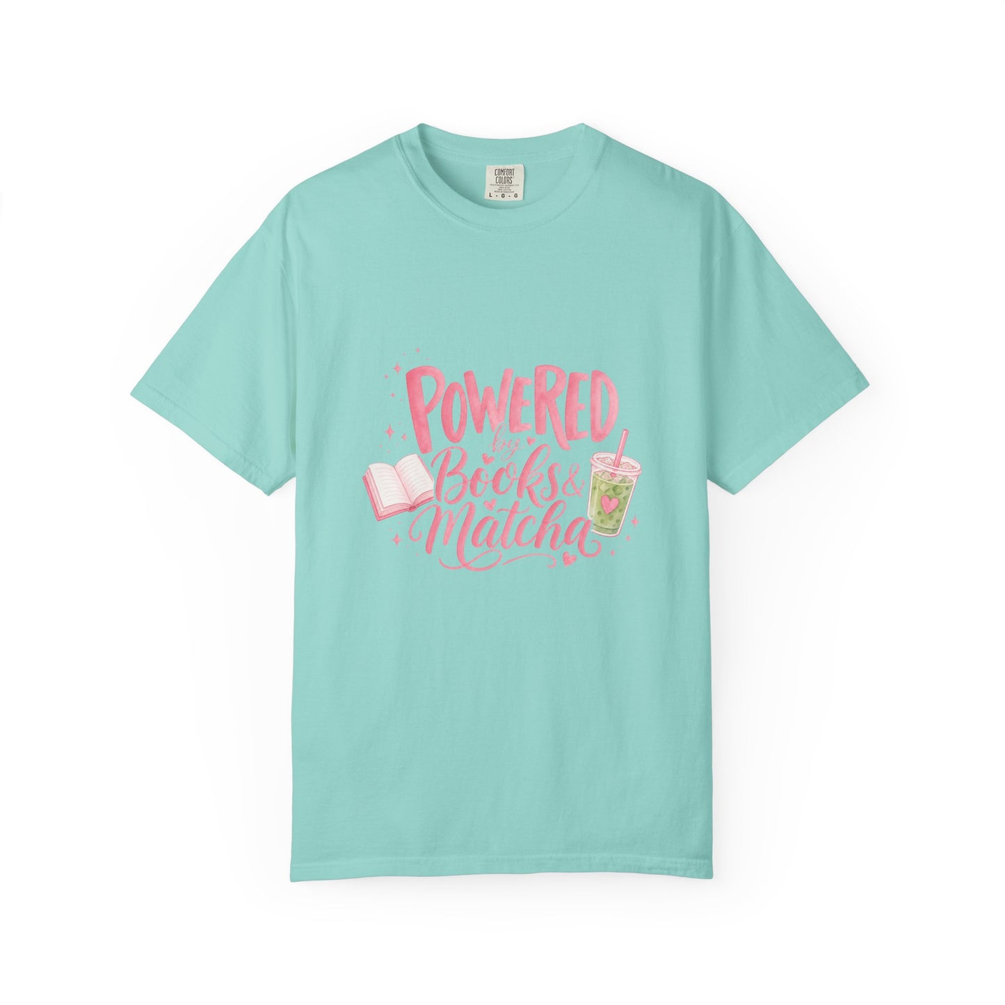"Powered by Books & Matcha" T-Shirt