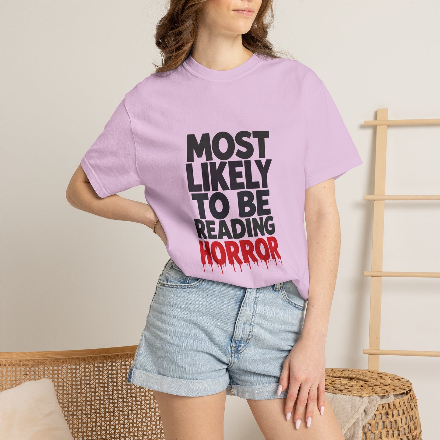 Horror Reader T-Shirt — "Most Likely to Be Reading Horror" Graphic Tee