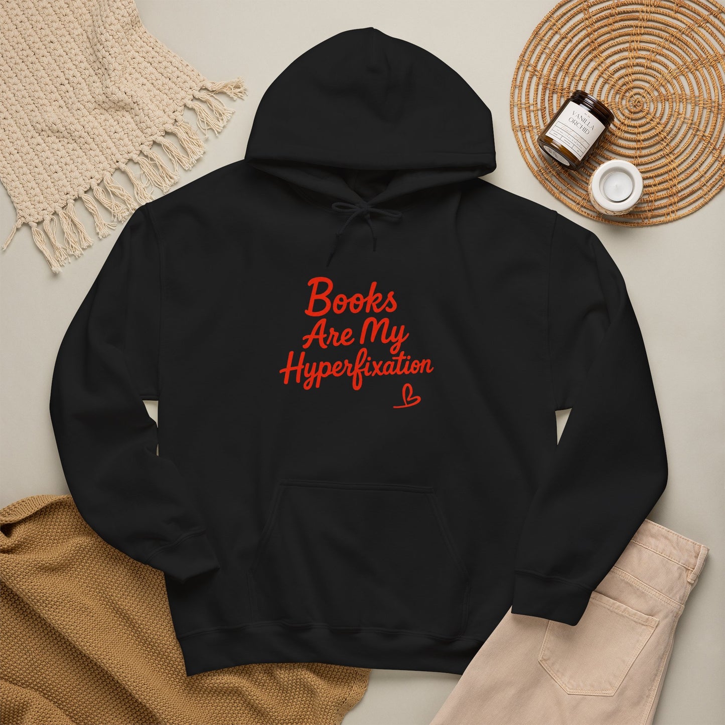 "Books Are My Hyperfixation" Neurospicy Bookish Hoodie