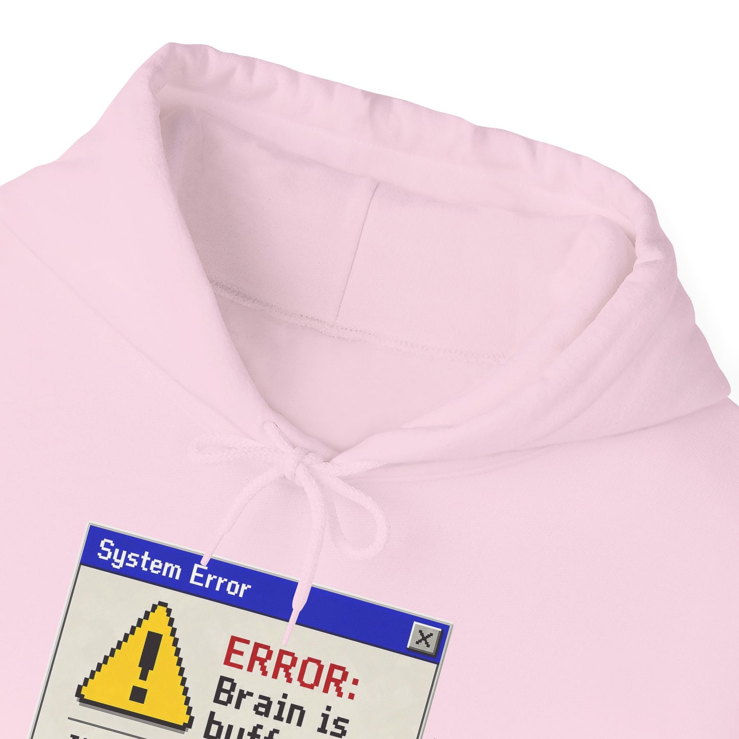 Neurospicy "ERROR: Brain is buffering" Retro Computer Alert Graphic Hoodie