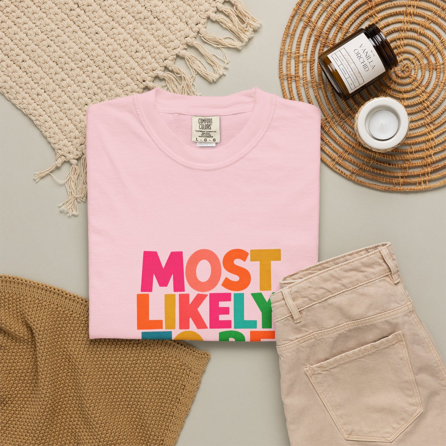 "Most Likely to Be Reading Romance" Colourful Book Lover Tee