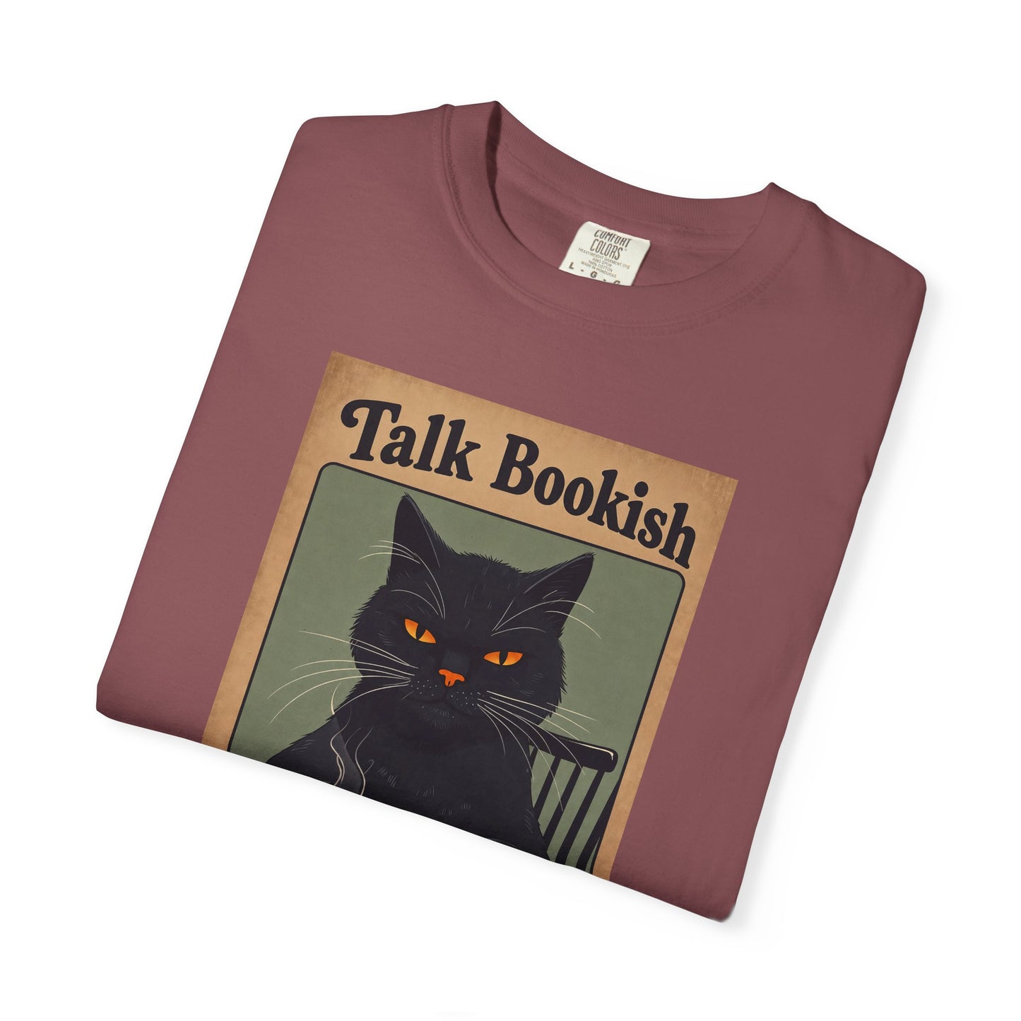 "Talk Bookish To Me" Cat T-Shirt