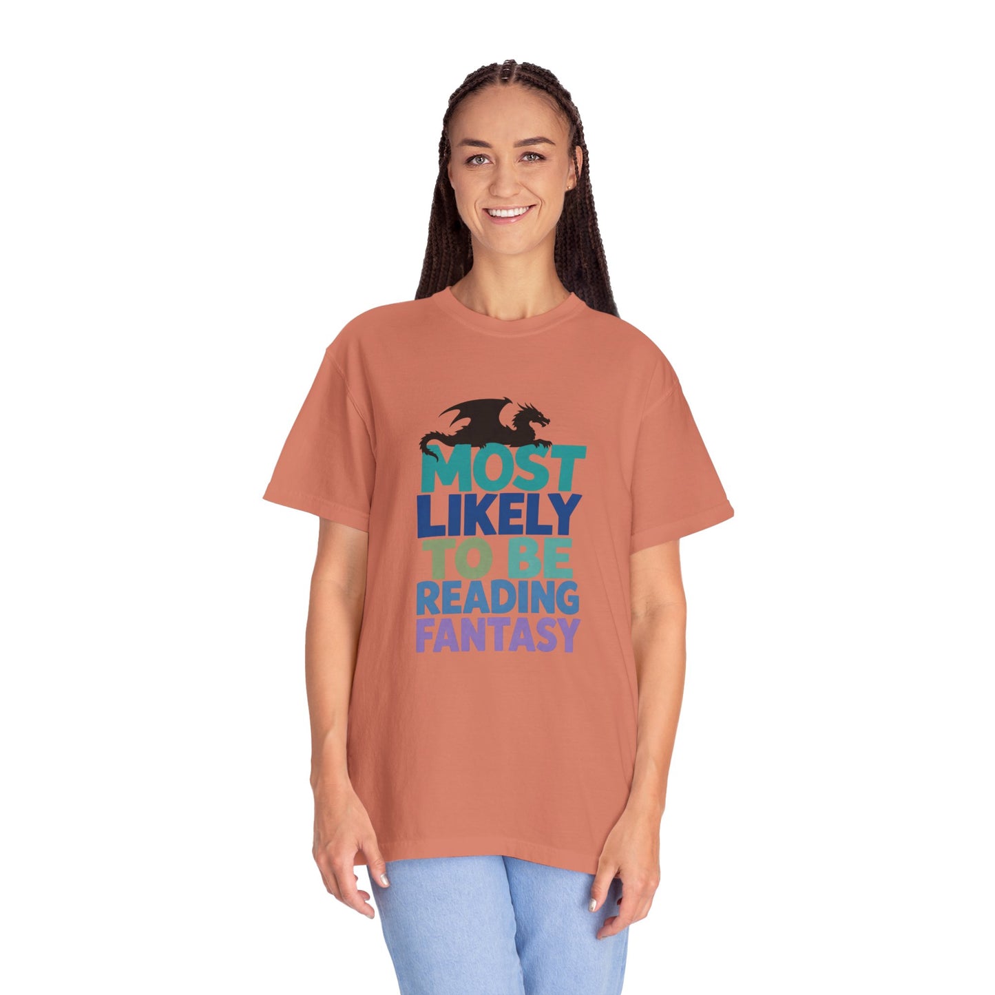 Fantasy Reader T-Shirt — "Most Likely to Be Reading Fantasy" Graphic Tee