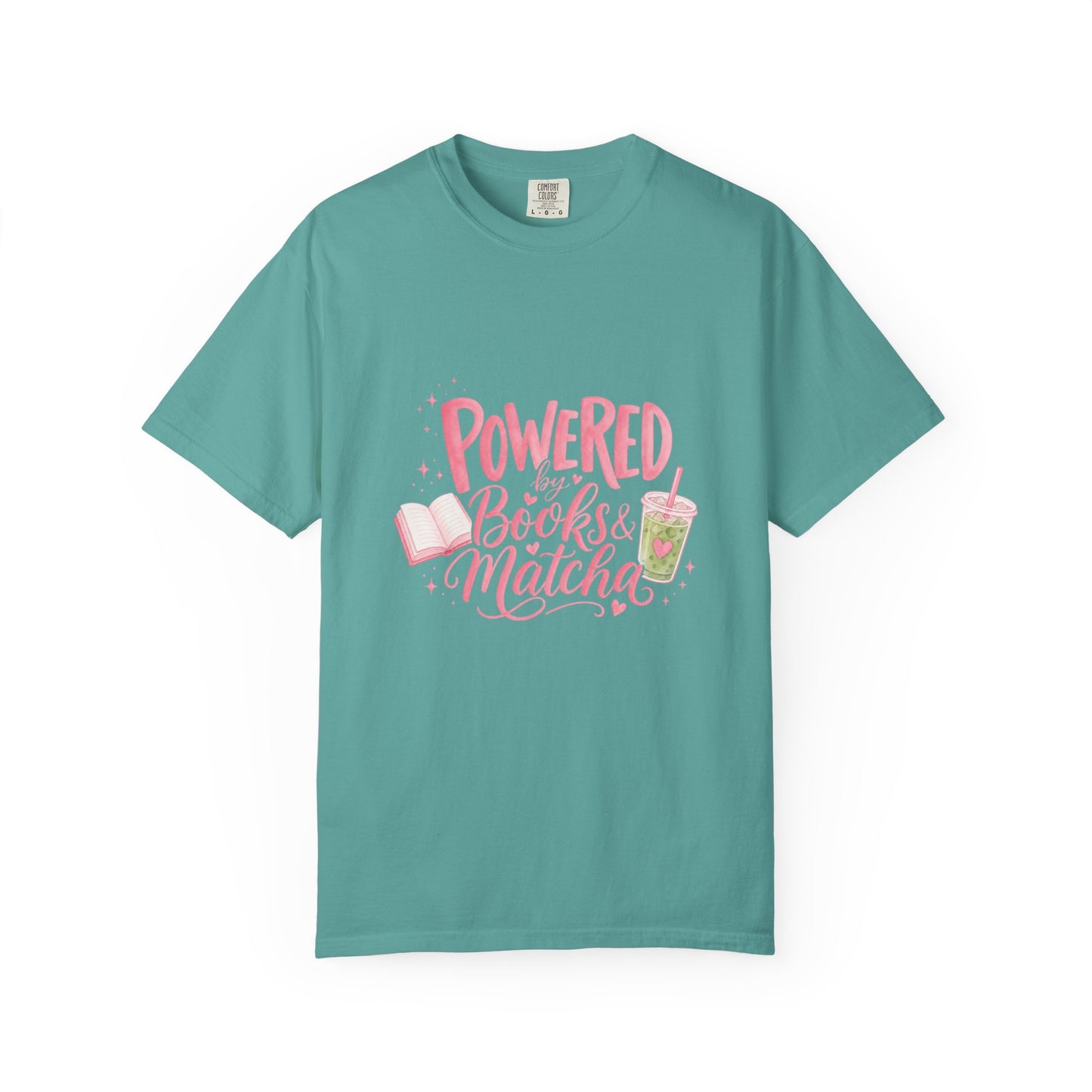 "Powered by Books & Matcha" T-Shirt