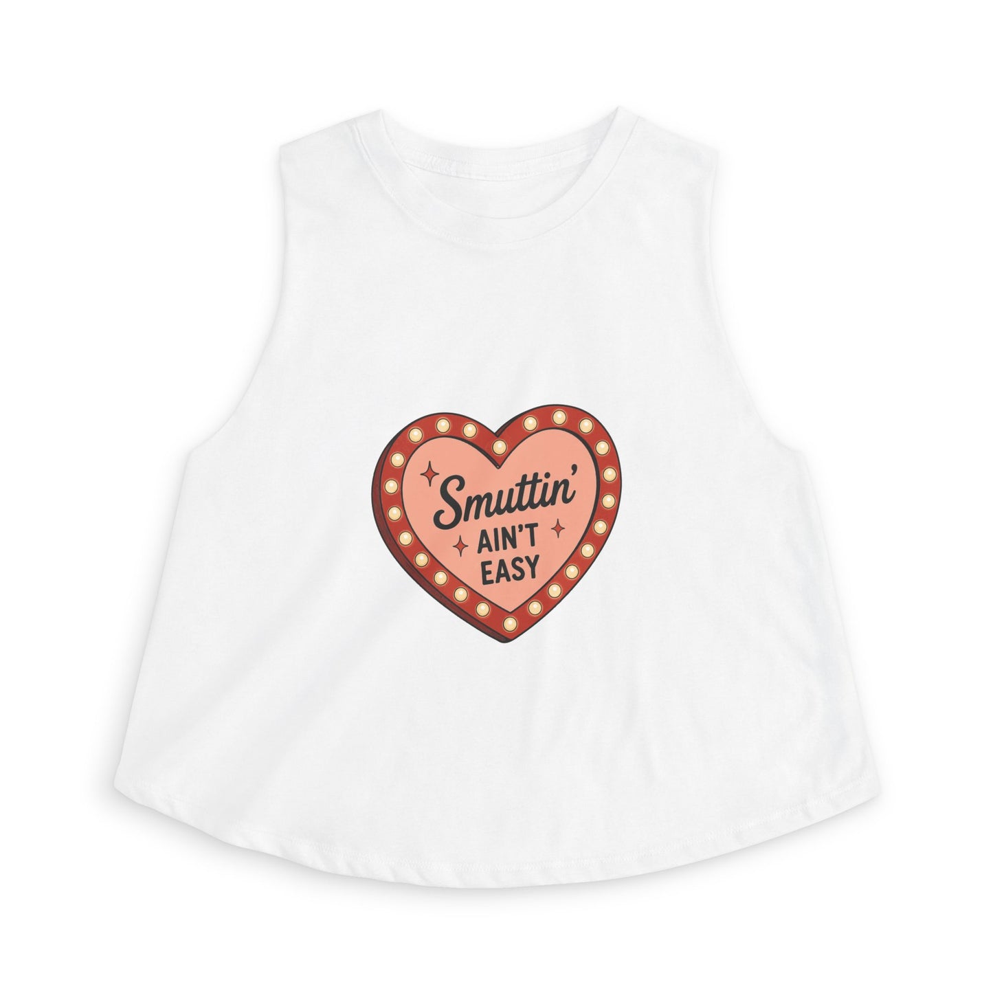 Smut Readers Crop Top — "Smuttin Ain't Easy" Retro Heart Graphic