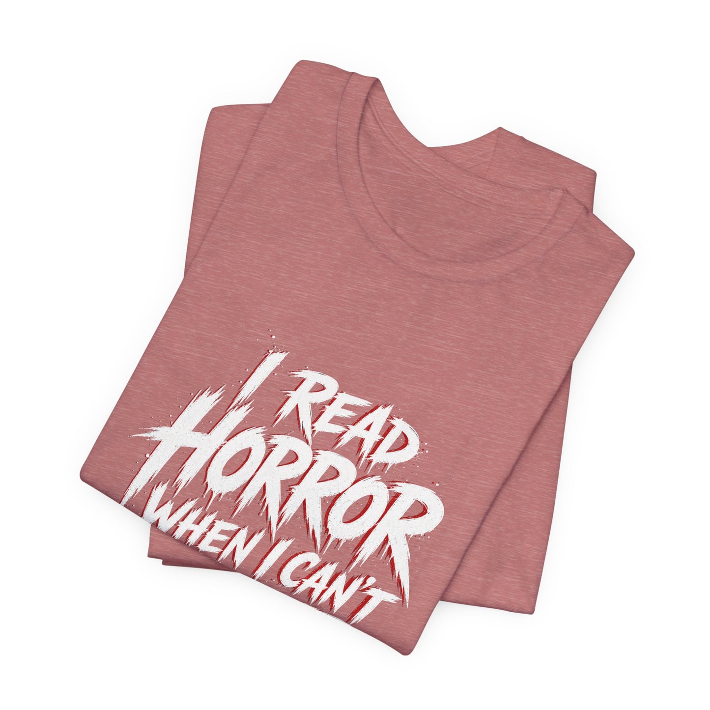 Airlume Cotton - Horror Reader Tee — "I Read Horror When I Can’t Sleep" Graphic T-Shirt
