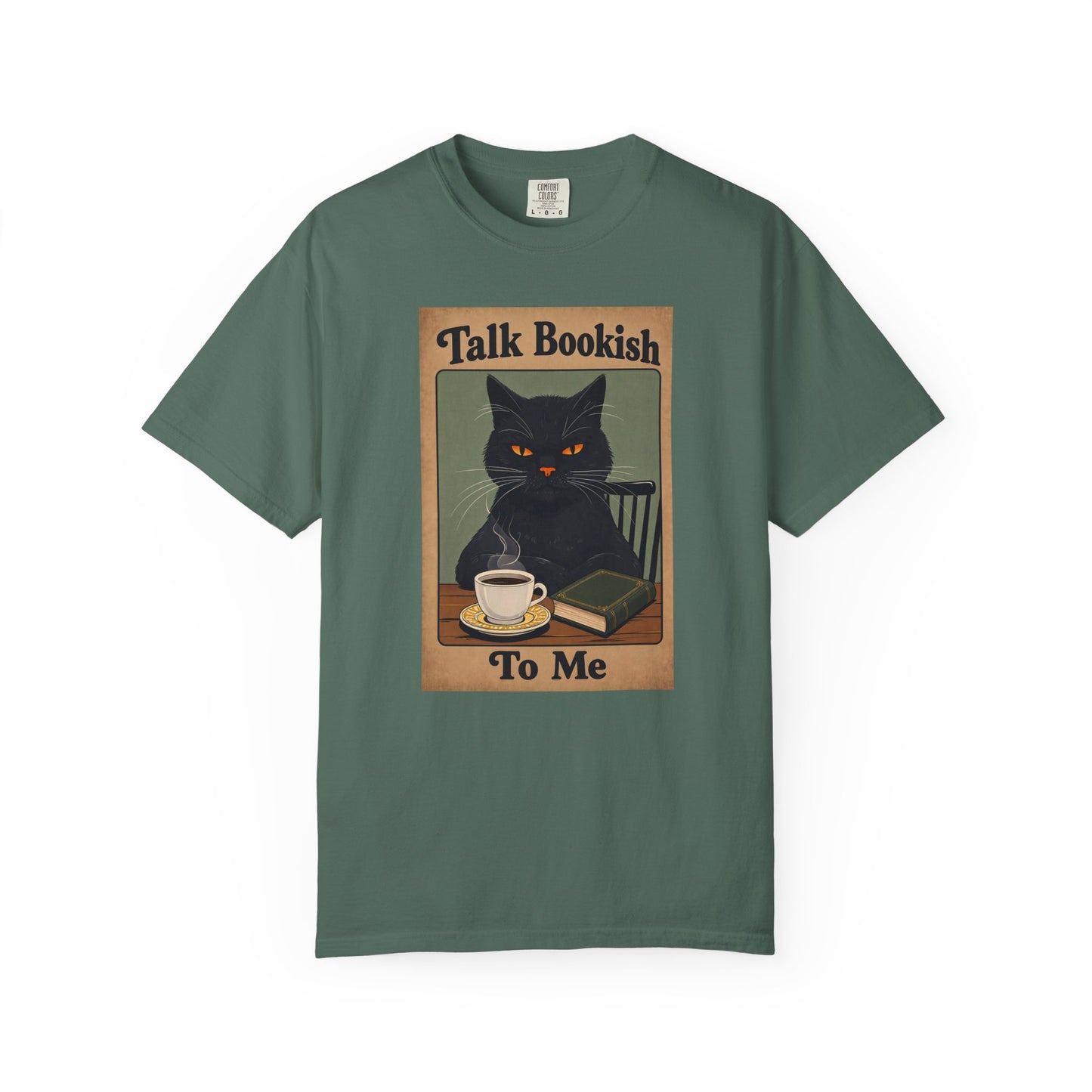 "Talk Bookish To Me" Cat T-Shirt