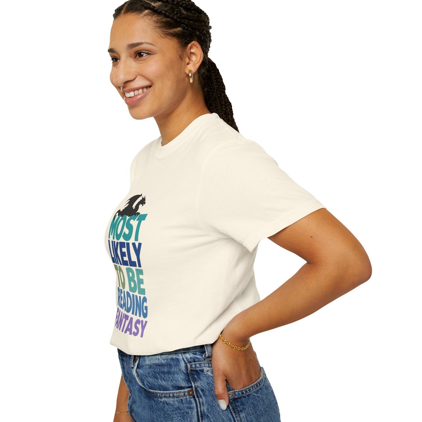 Fantasy Reader T-Shirt — "Most Likely to Be Reading Fantasy" Graphic Tee