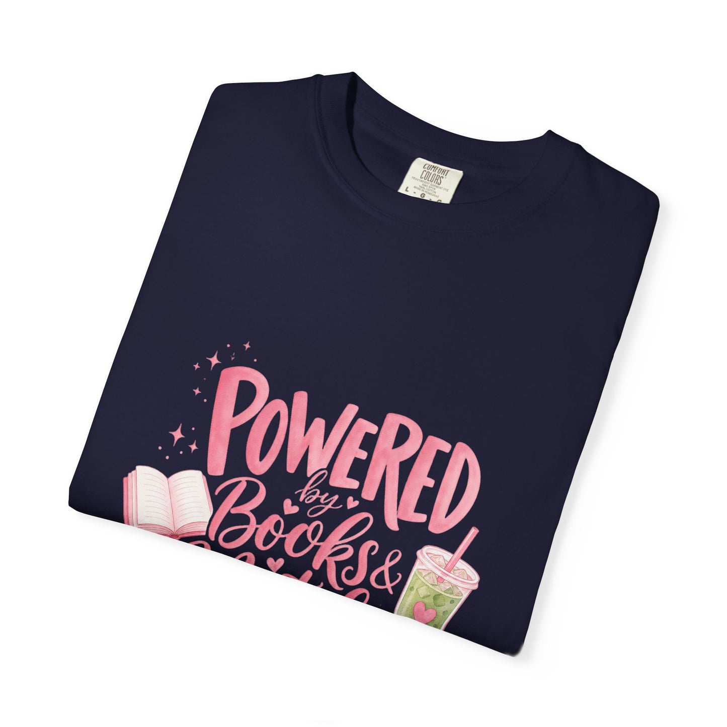 "Powered by Books & Matcha" T-Shirt