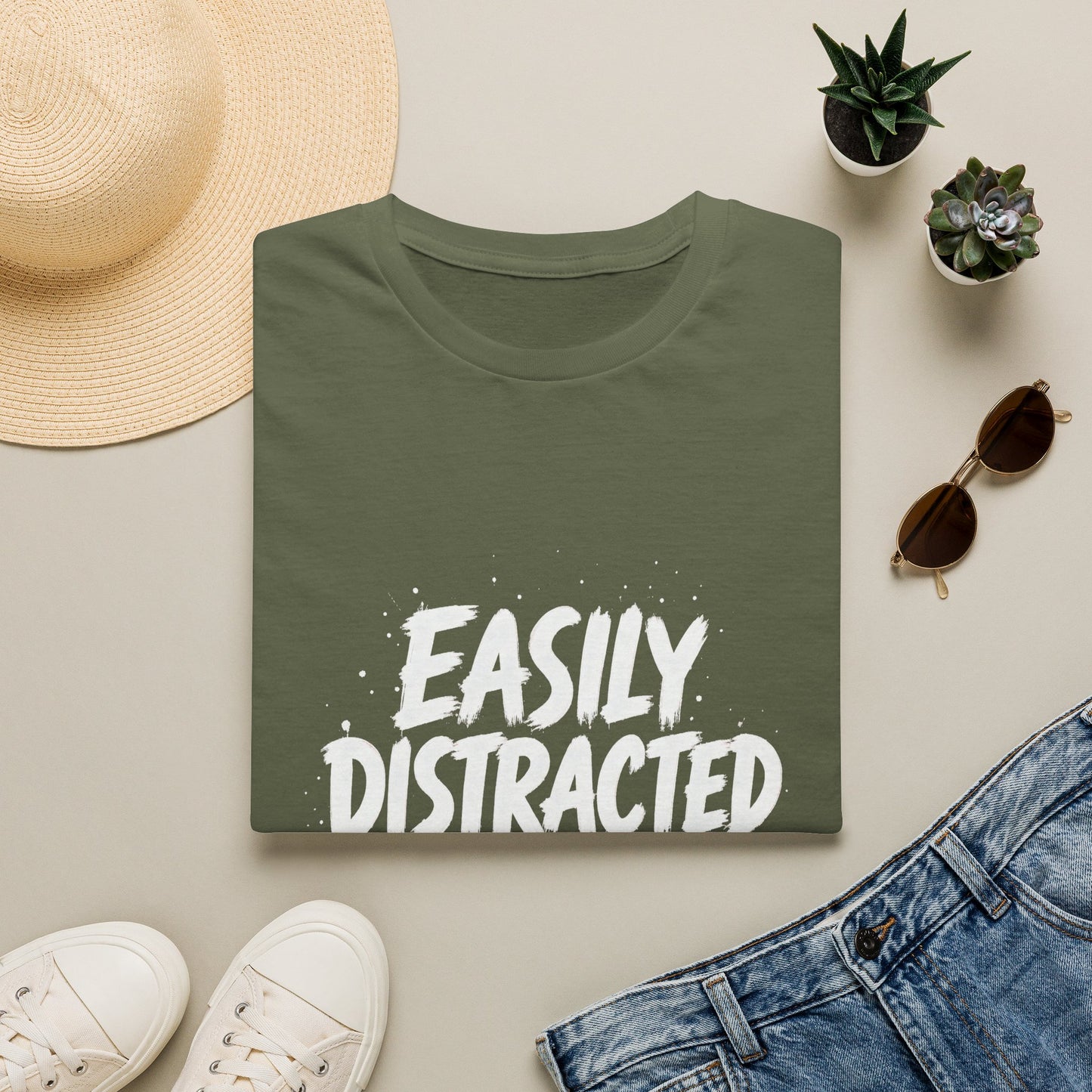 Lightweight Fabric - "Easily Distracted by Books" T‑Shirt