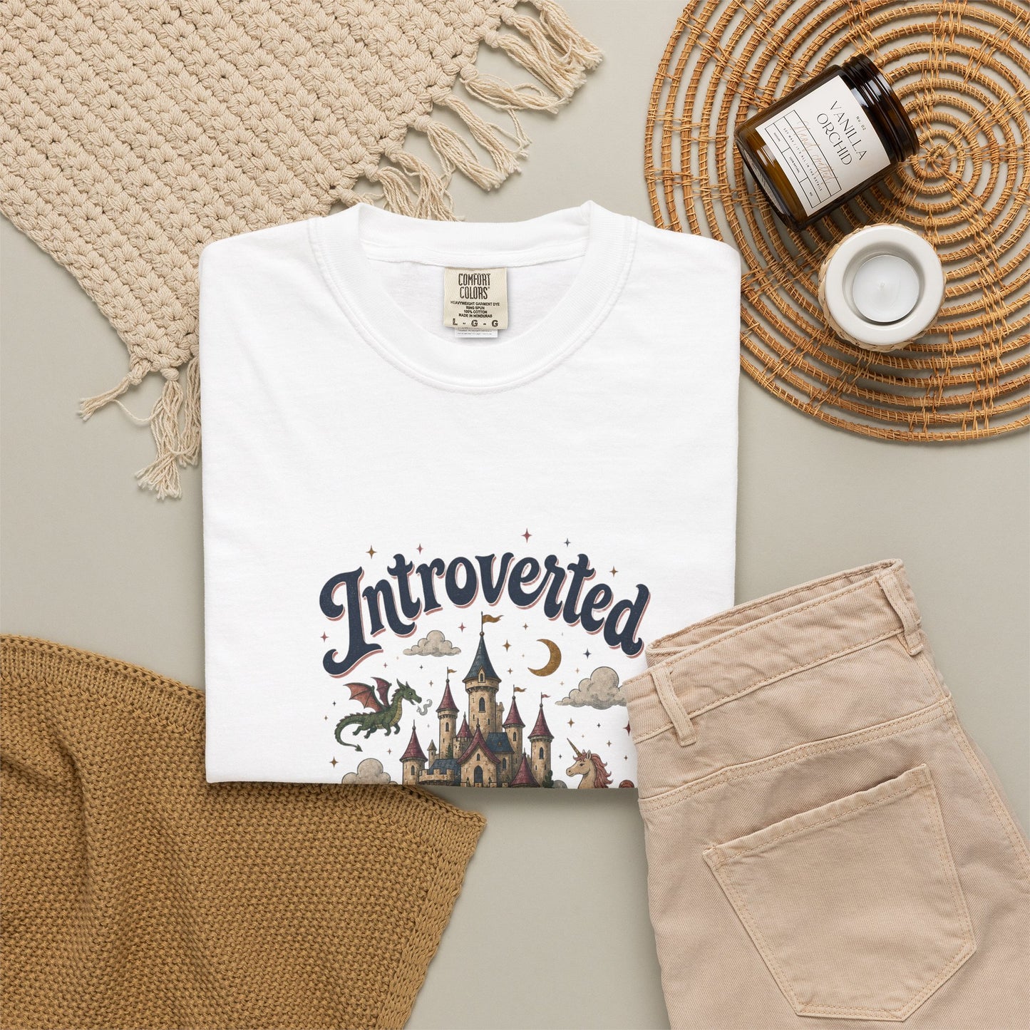 "Introverted But Willingly Discuss Fictional Worlds" Fantasy Lovers T-Shirt