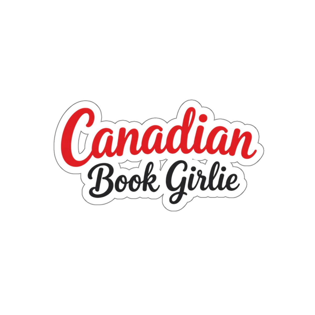 "Canadian Book Girlie" Sticker — Die-Cut Literary Decal