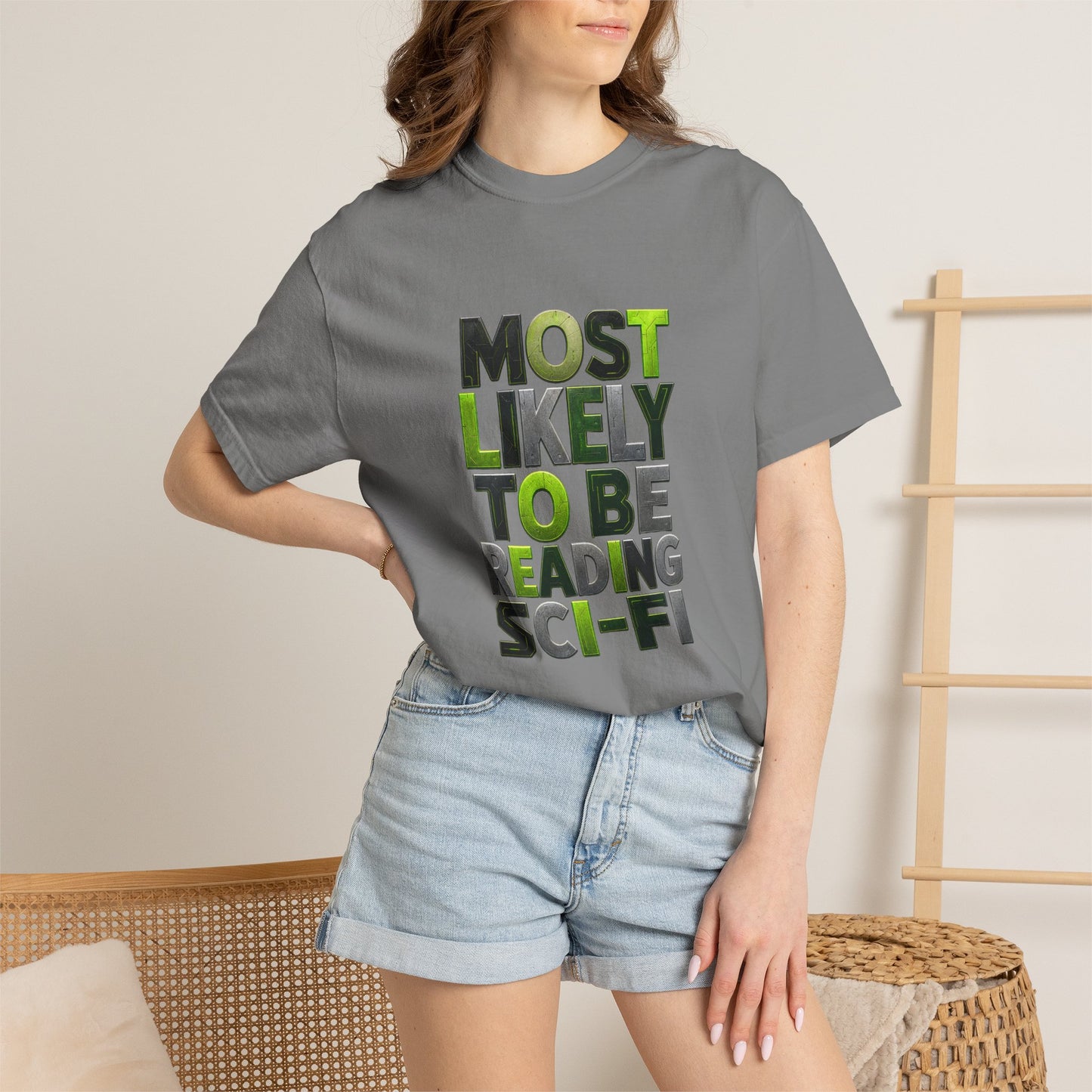 "Most Likely To Be Reading Sci‑Fi" T-Shirt for Science Fiction Book Lovers
