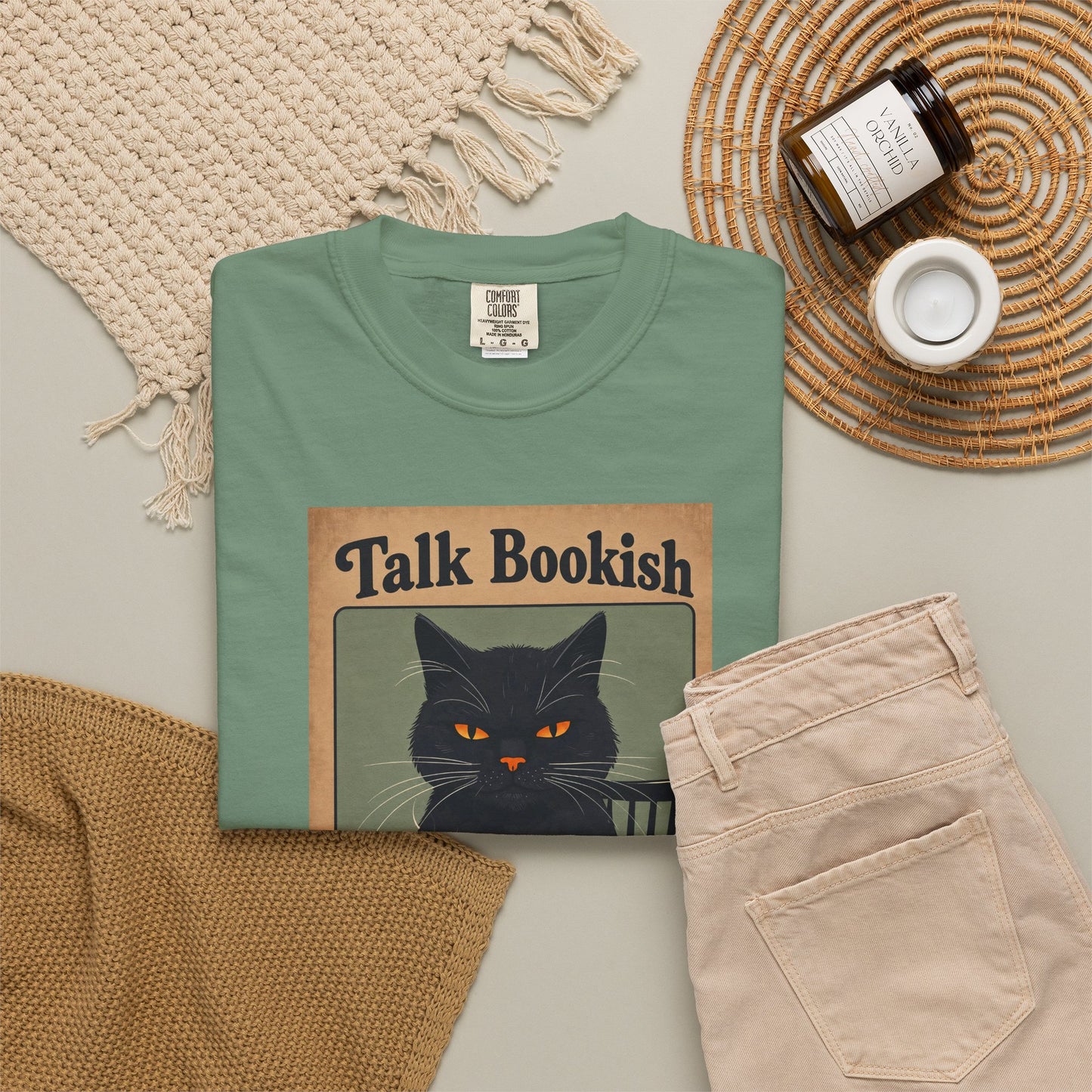 "Talk Bookish To Me" Cat T-Shirt