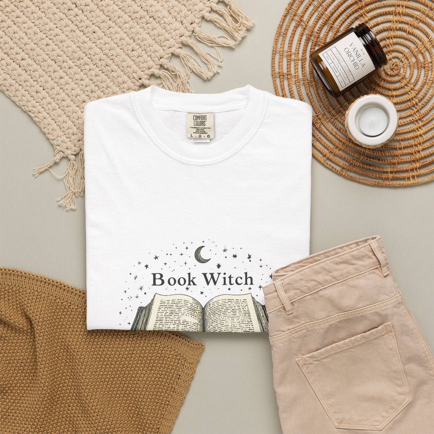 "Book Witch" T-Shirt — Vintage Open Spellbook Design for Readers & Witches