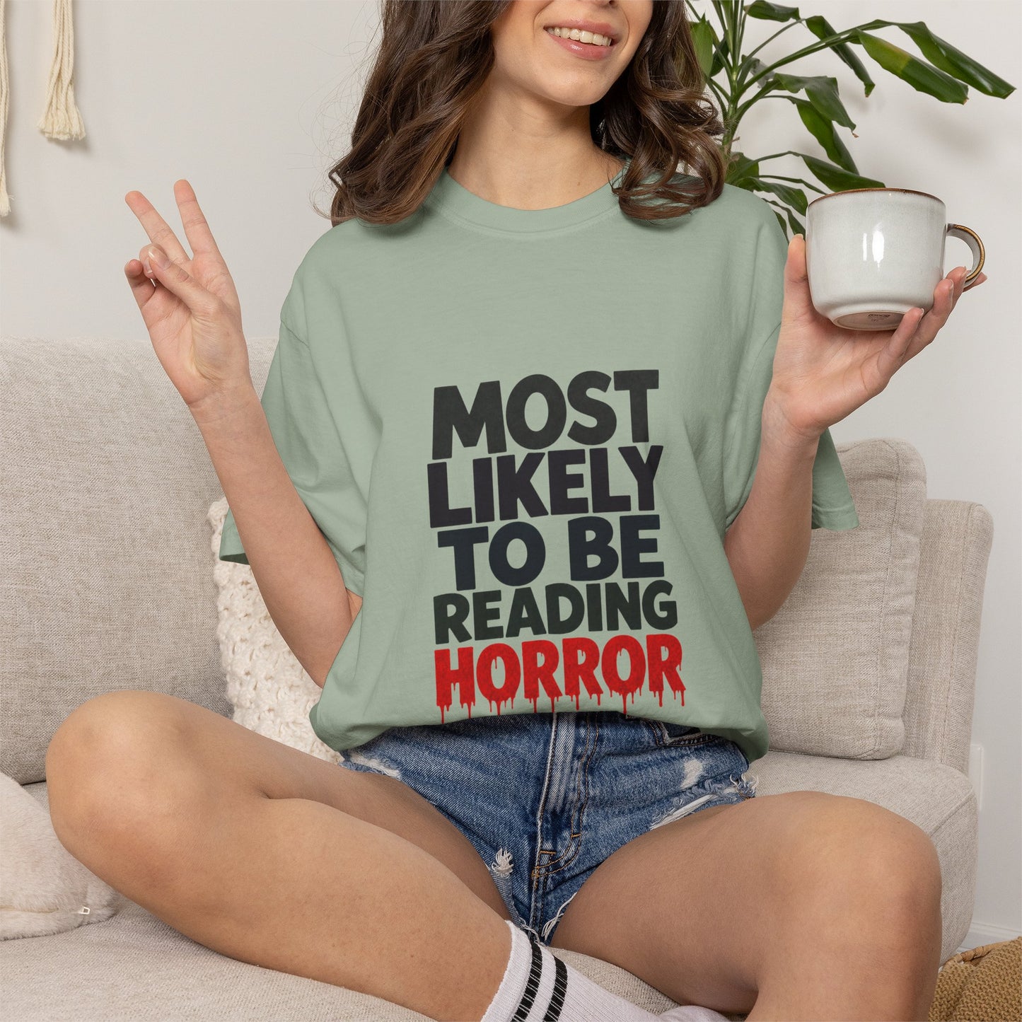 Horror Reader T-Shirt — "Most Likely to Be Reading Horror" Graphic Tee