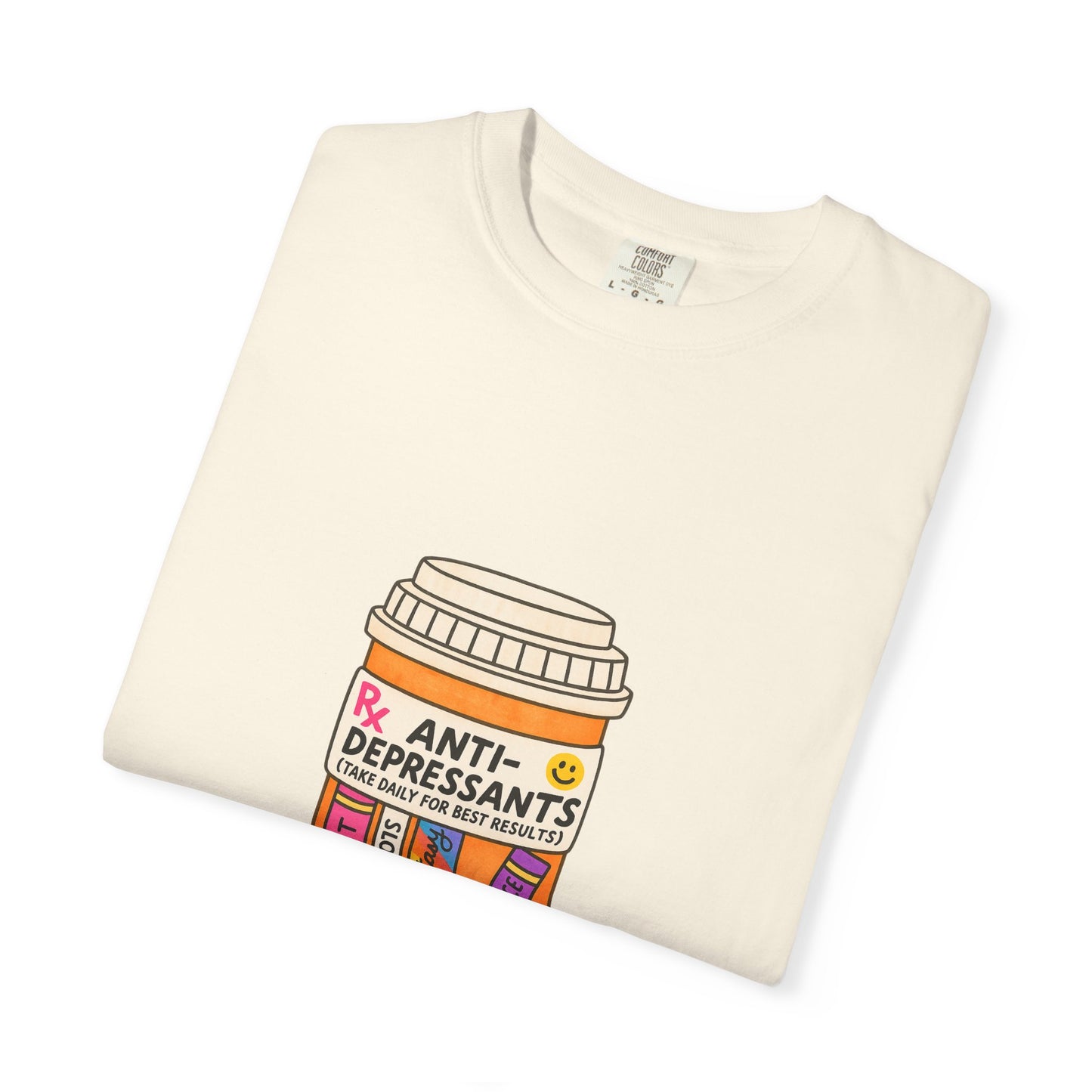 T-Shirt — "Anti-Depressants" Coffee & Books Graphic Tee