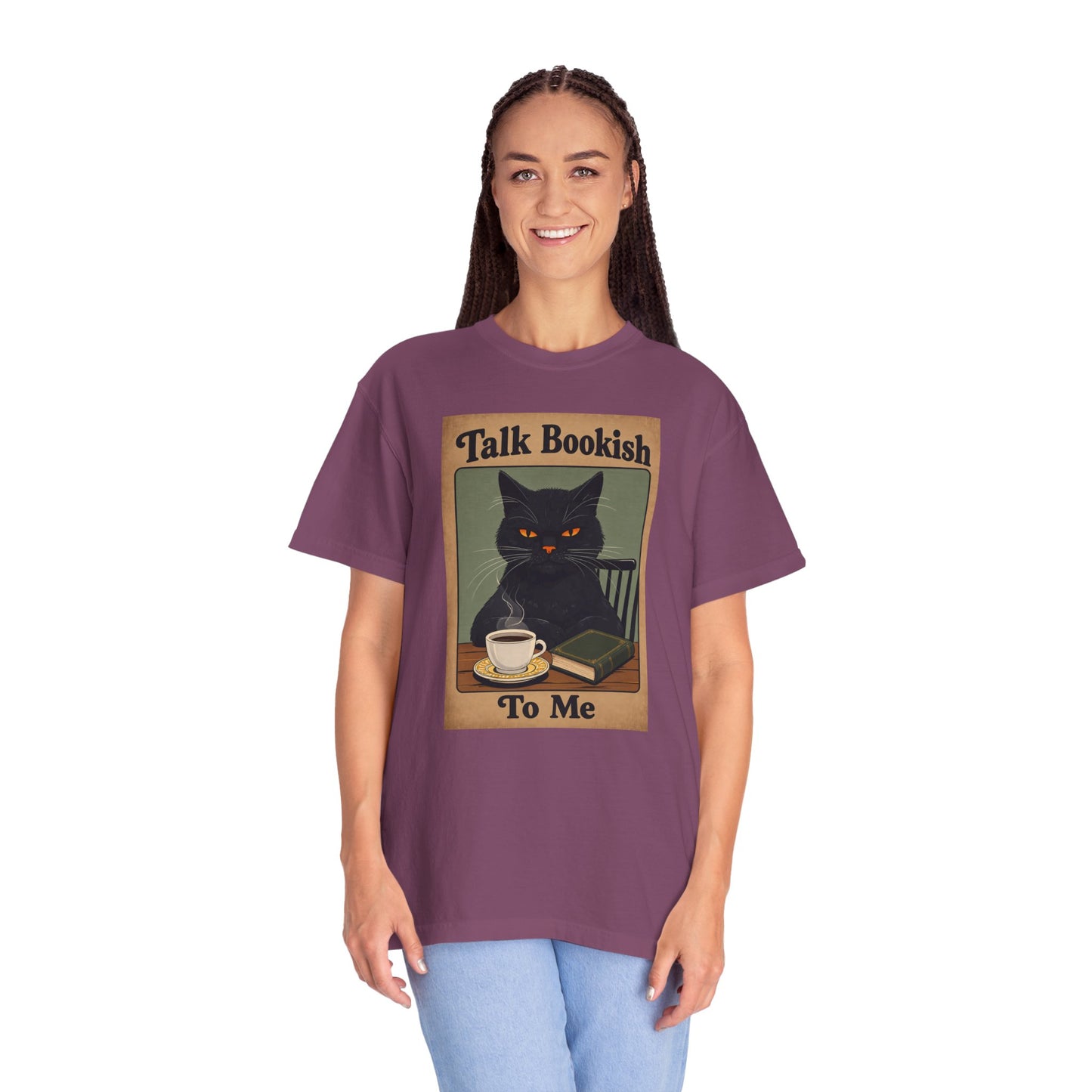 "Talk Bookish To Me" Cat T-Shirt