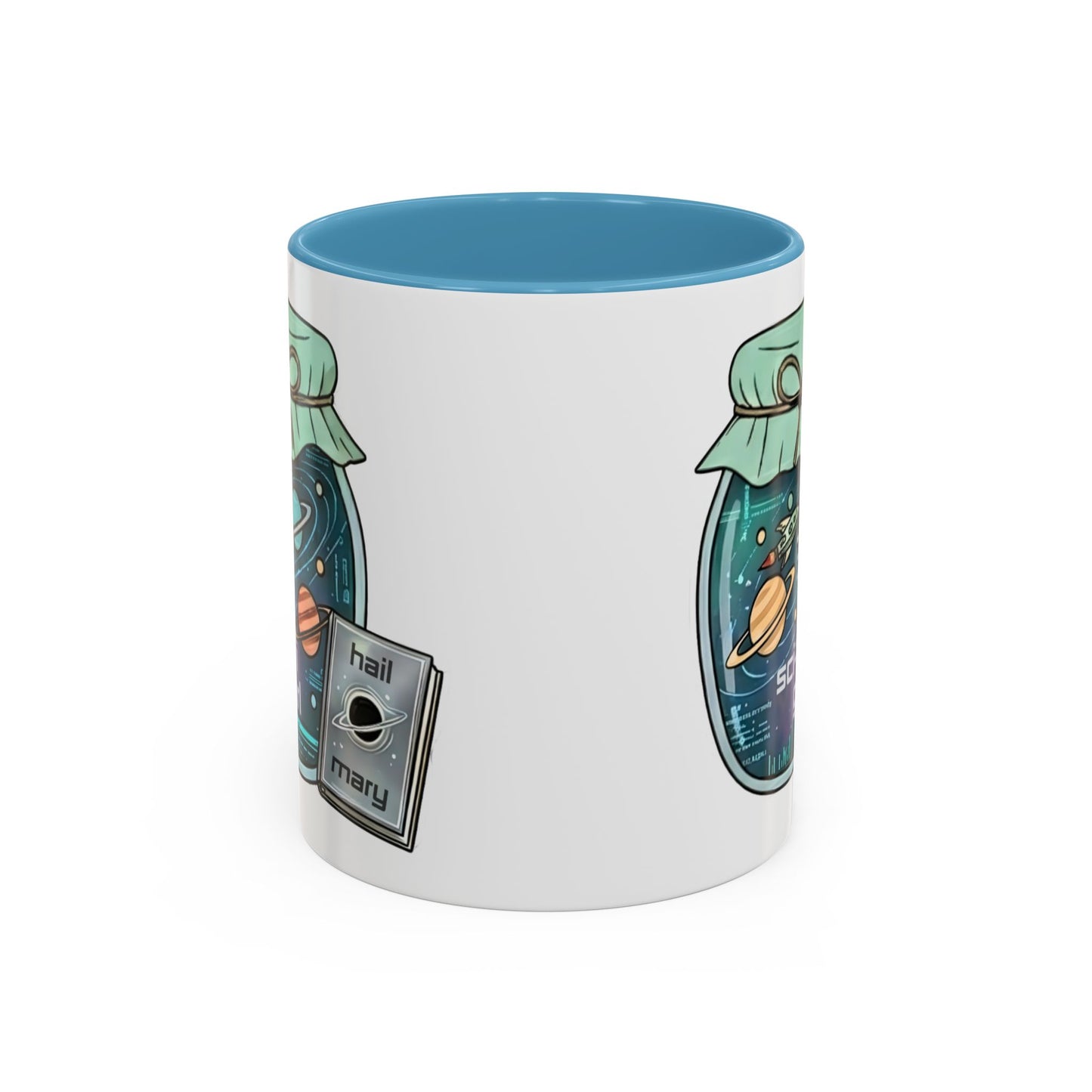 "Sci‑Fi Girl" JamJar Mug — Space Planets Accent Coffee Cup (11/15oz)