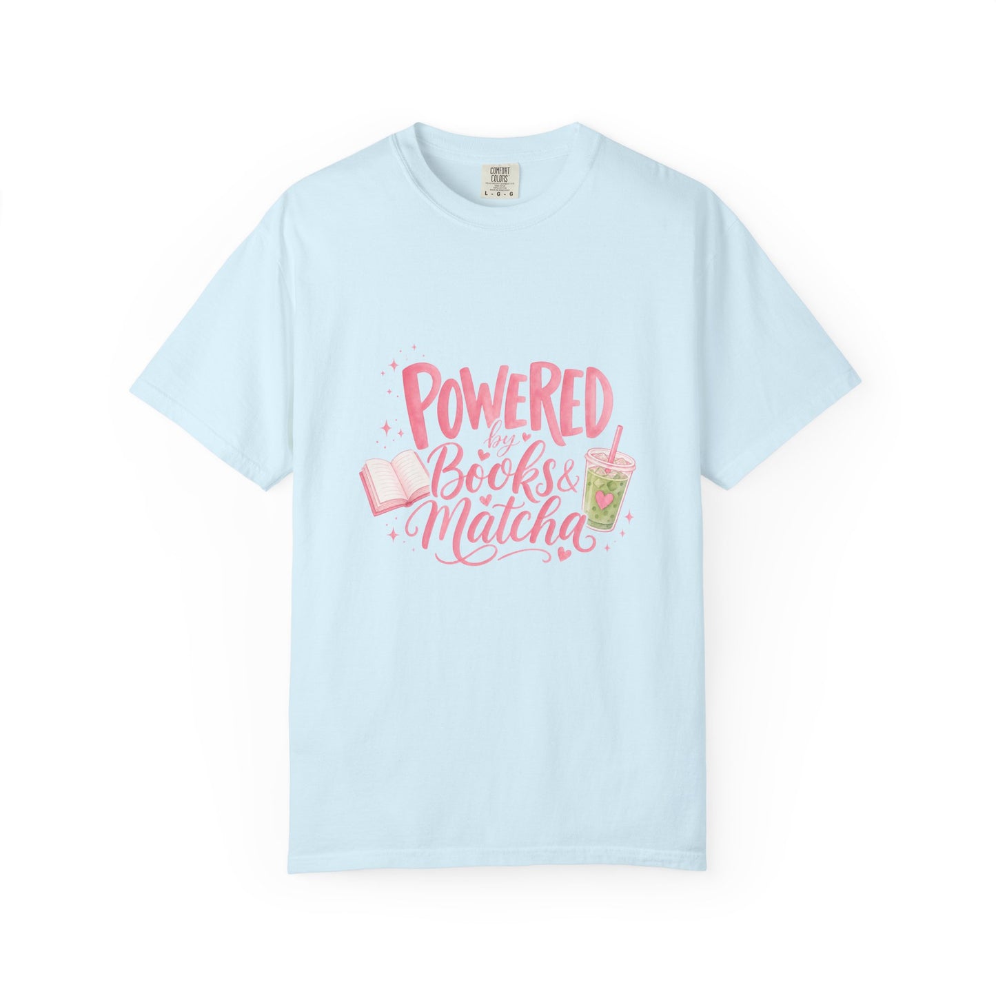 "Powered by Books & Matcha" T-Shirt