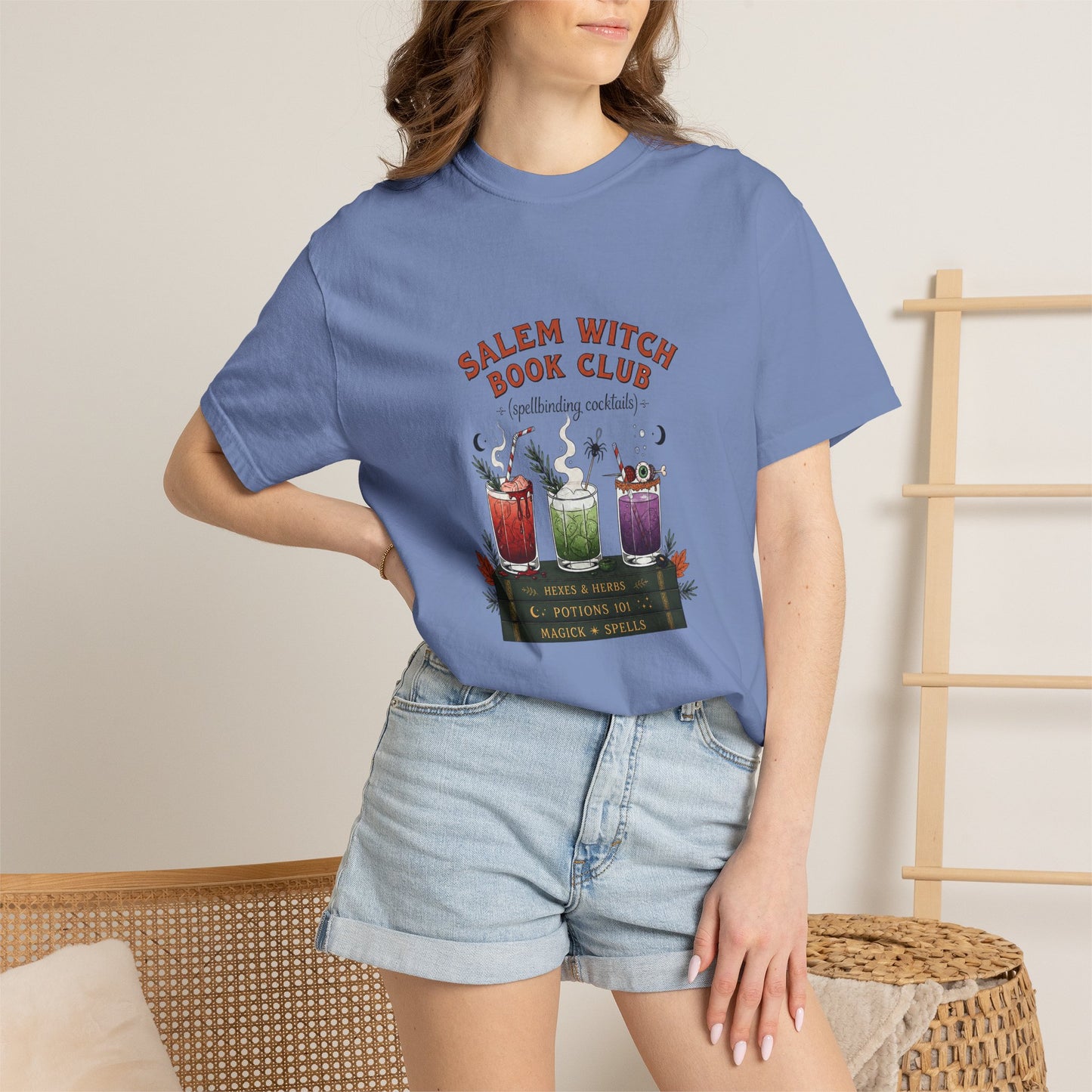 "Salem Witch Book Club" T-Shirt — Whimsical Witchy Reading Tee