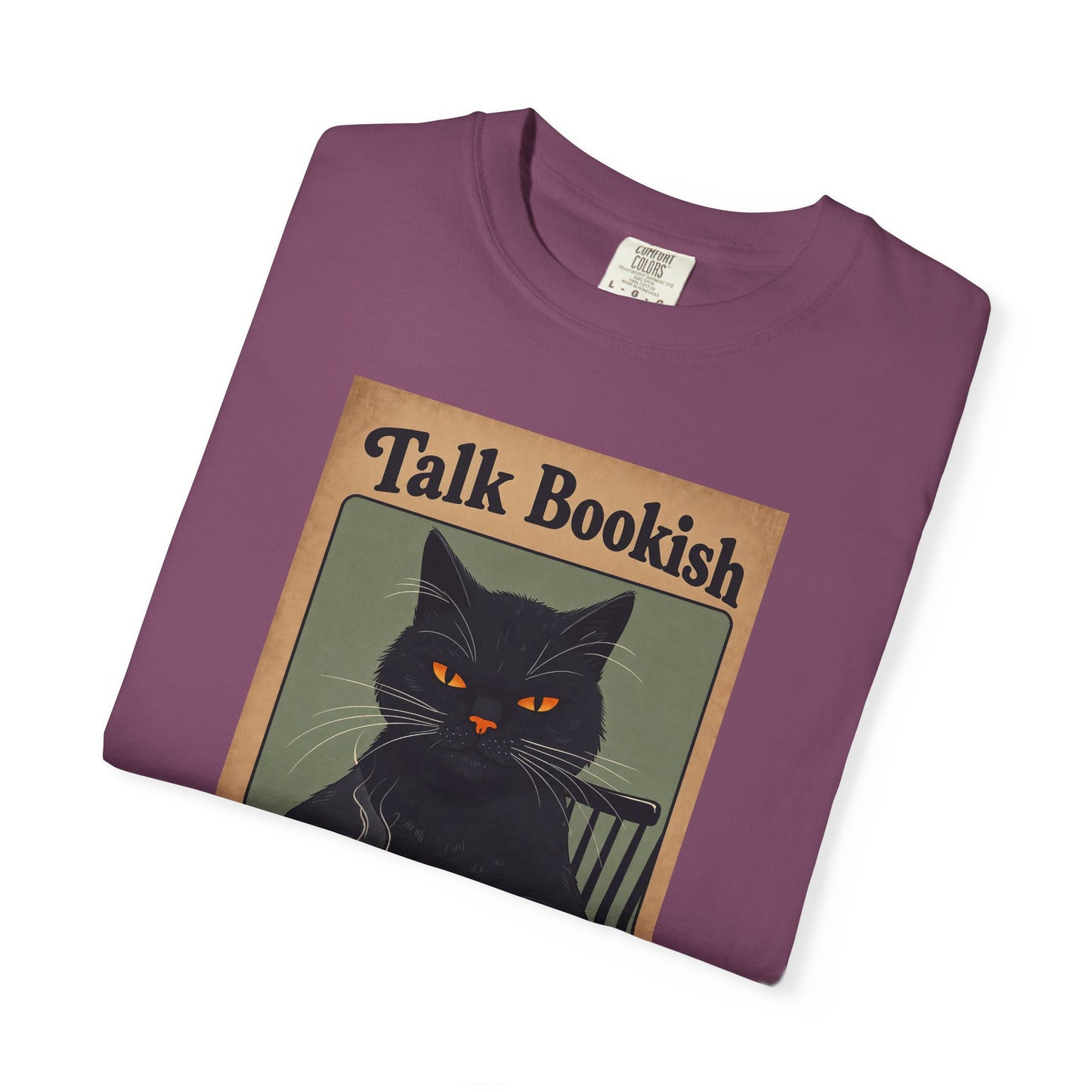 "Talk Bookish To Me" Cat T-Shirt
