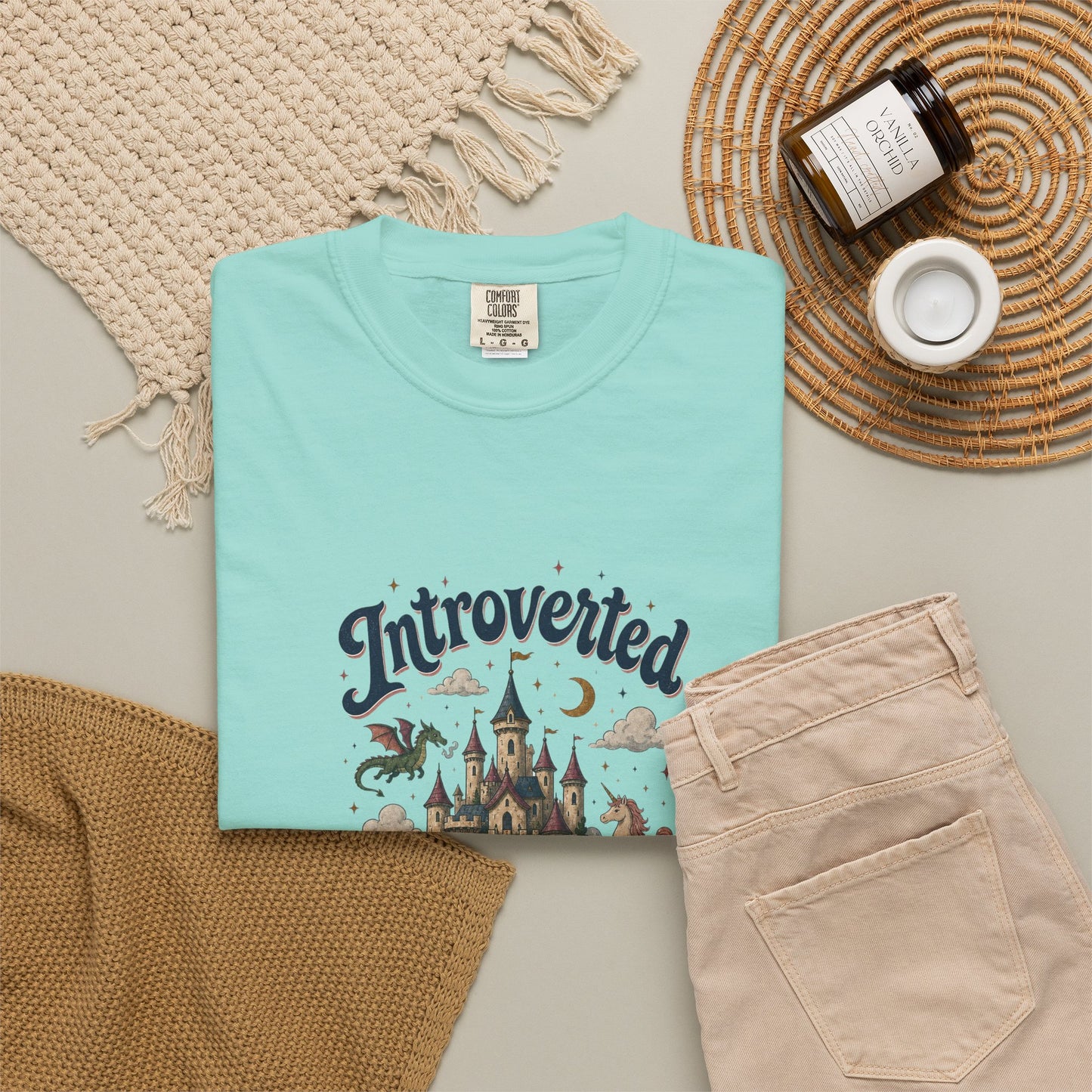 "Introverted But Willingly Discuss Fictional Worlds" Fantasy Lovers T-Shirt