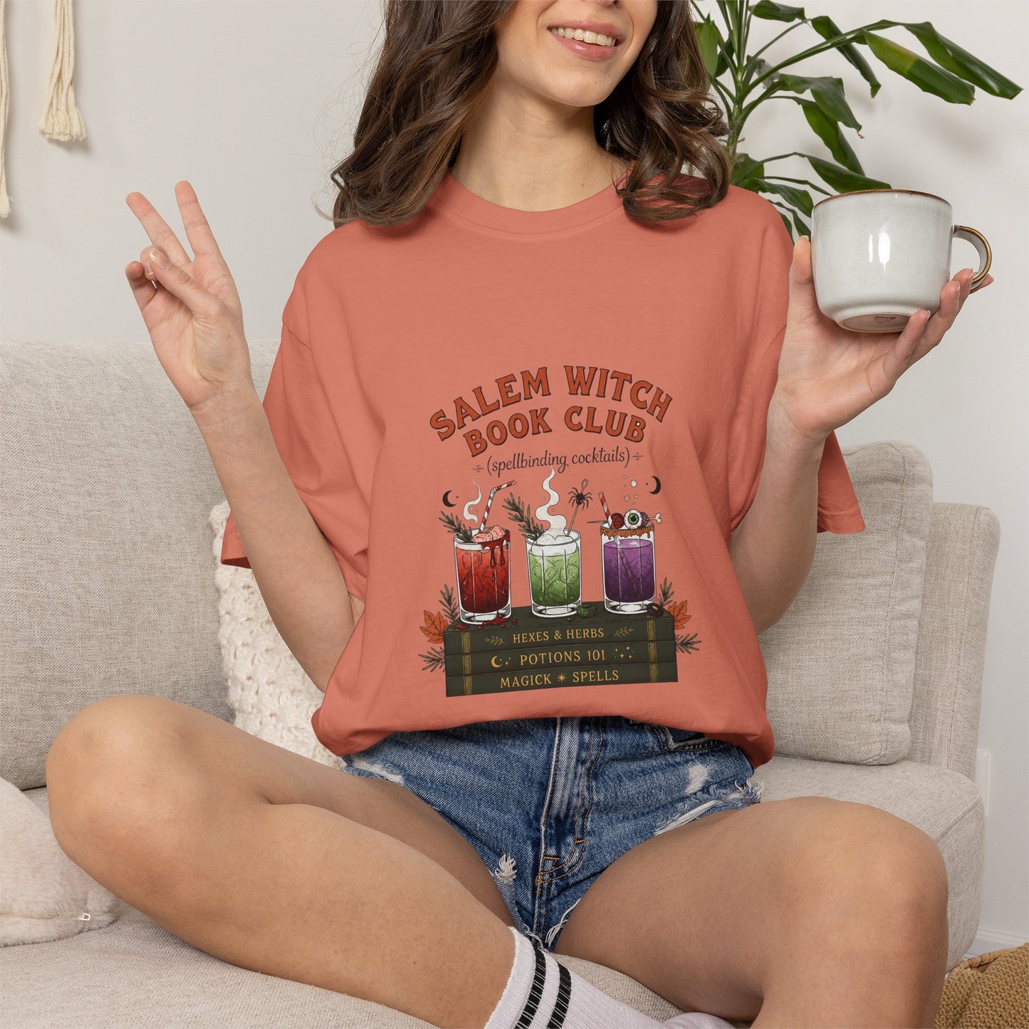 "Salem Witch Book Club" T-Shirt — Whimsical Witchy Reading Tee