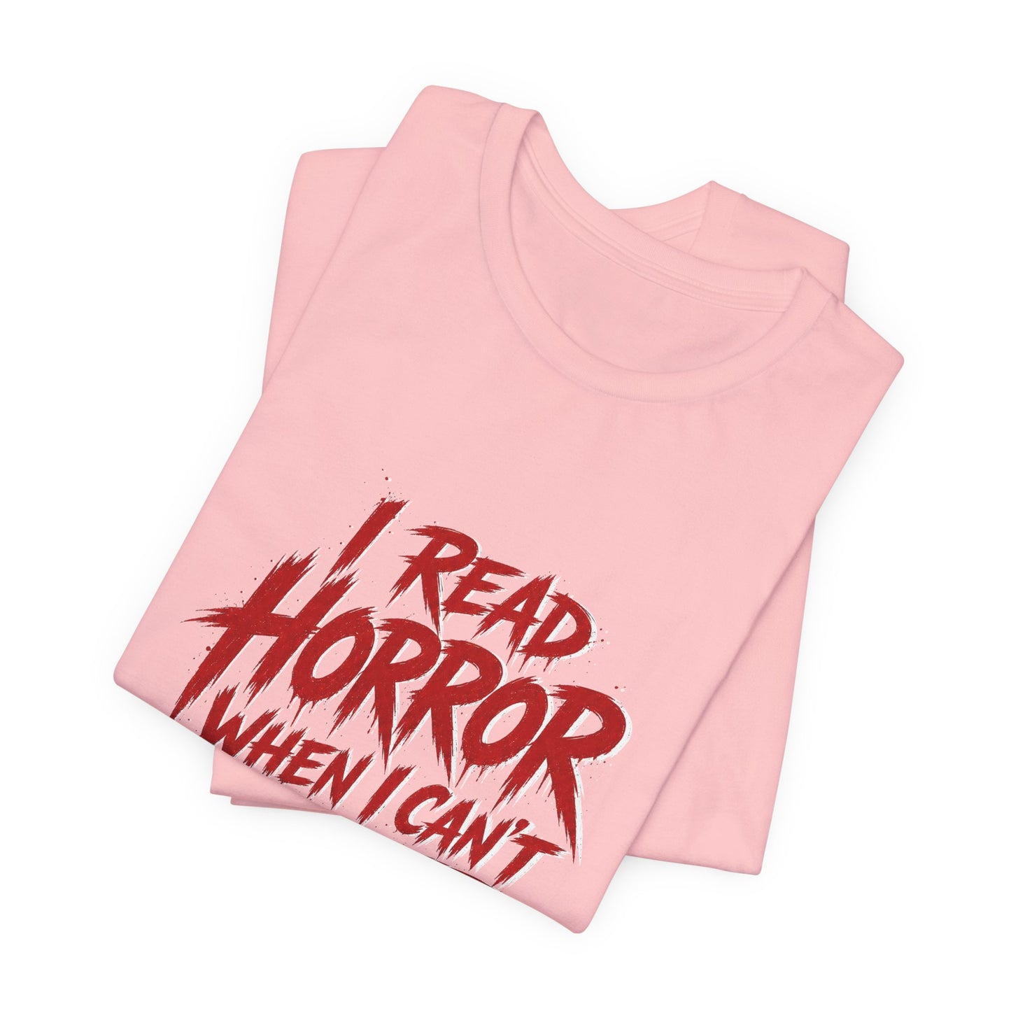 Airlume Cotton - Horror Reader Tee — "I Read Horror When I Can’t Sleep" Graphic T-Shirt