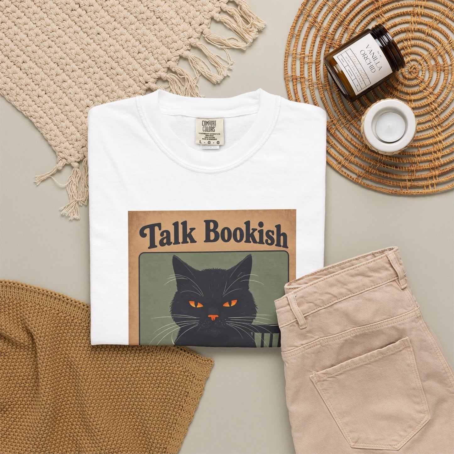 "Talk Bookish To Me" Cat T-Shirt