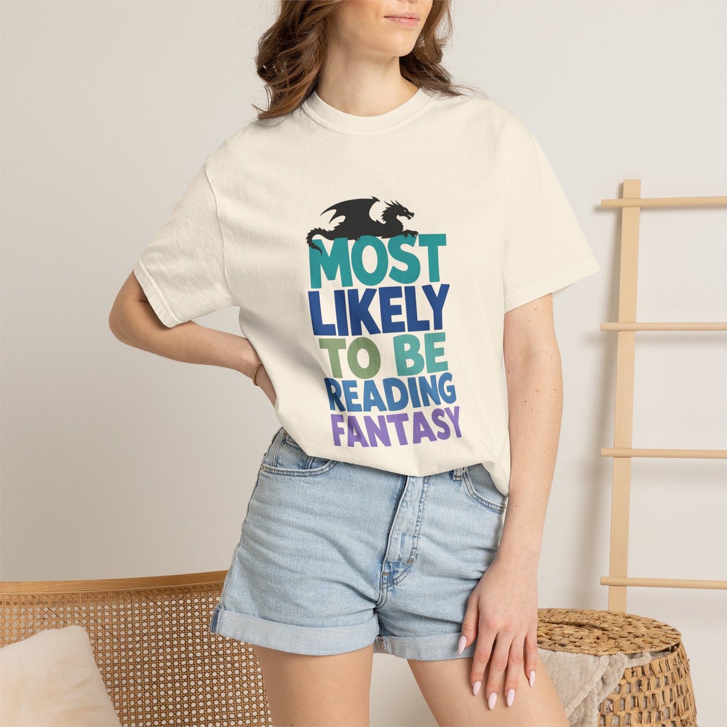 Fantasy Reader T-Shirt — "Most Likely to Be Reading Fantasy" Graphic Tee