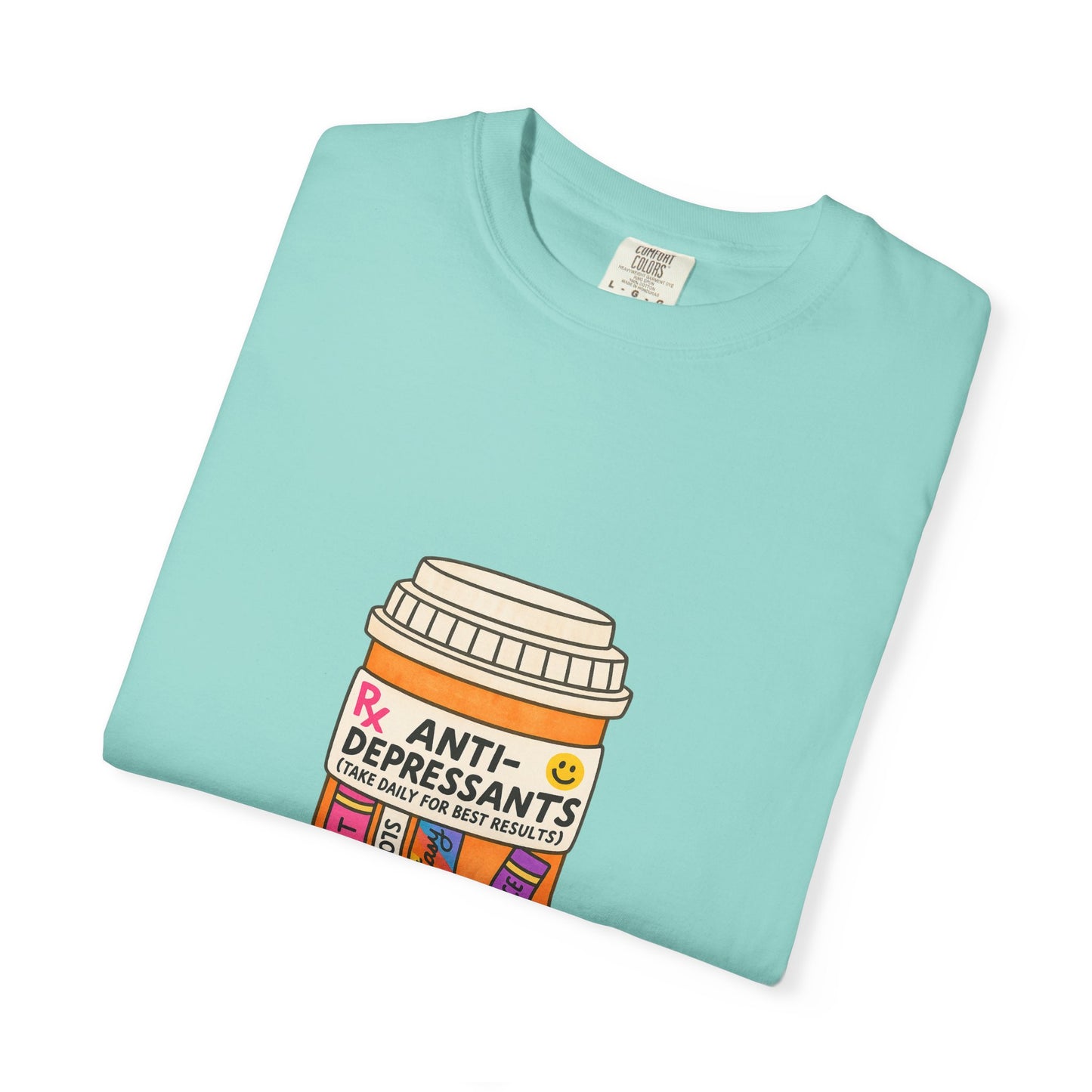 T-Shirt — "Anti-Depressants" Coffee & Books Graphic Tee