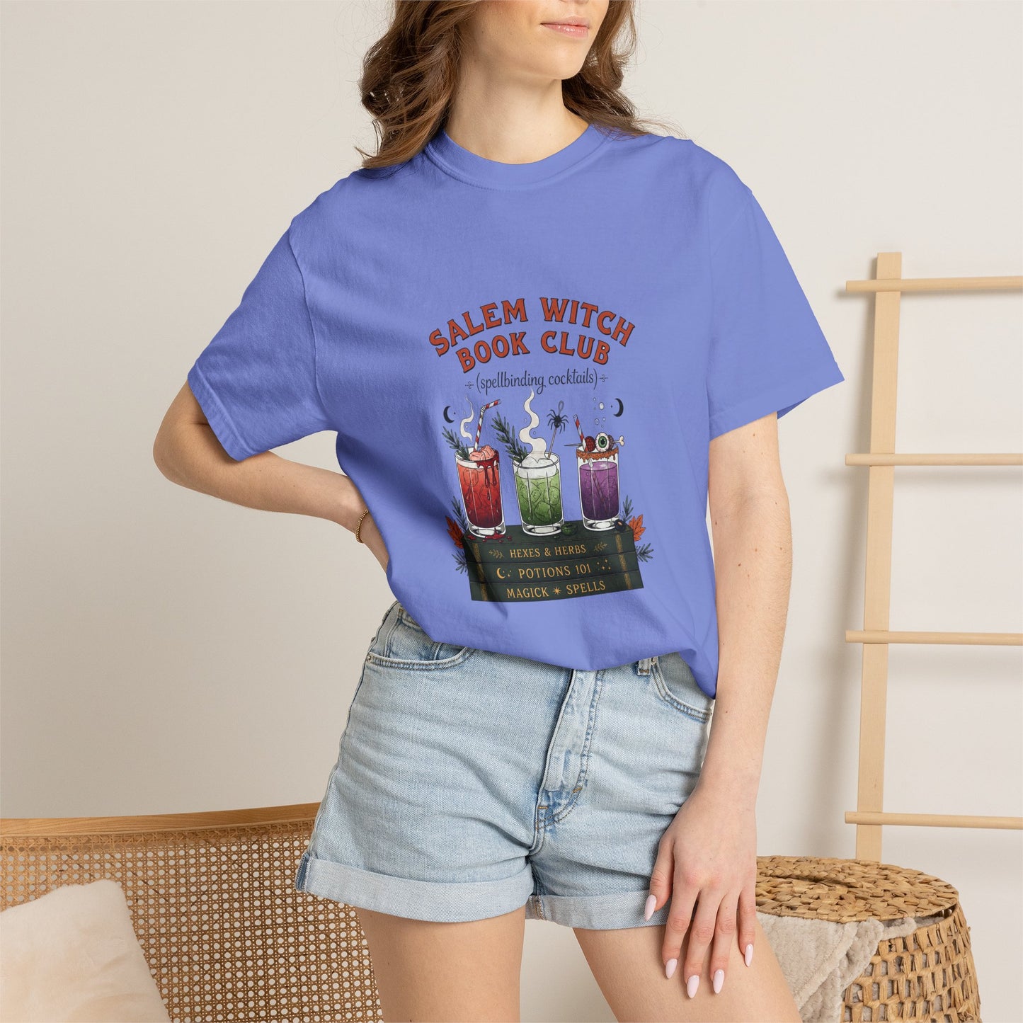"Salem Witch Book Club" T-Shirt — Whimsical Witchy Reading Tee